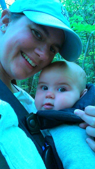 Alden is wide awake to start the hike.
